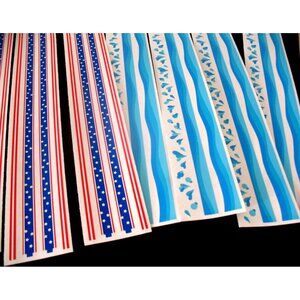 Mrs. Grossman's 4TH OF JULY Stickers 8 Strips "Water & Patriot" Accent Stickers